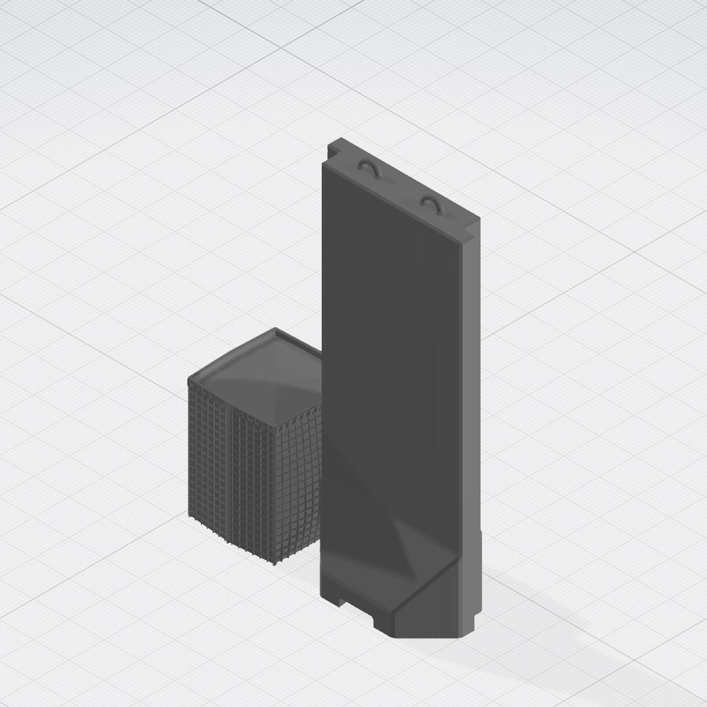 Force Protection  HESCO bastion barrier T-Wall K-Rail 3D print model_19