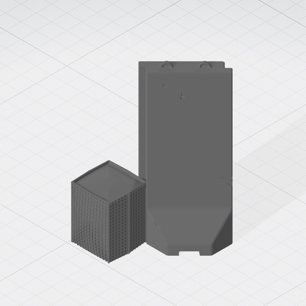 Force Protection  HESCO bastion barrier T-Wall K-Rail 3D print model_21