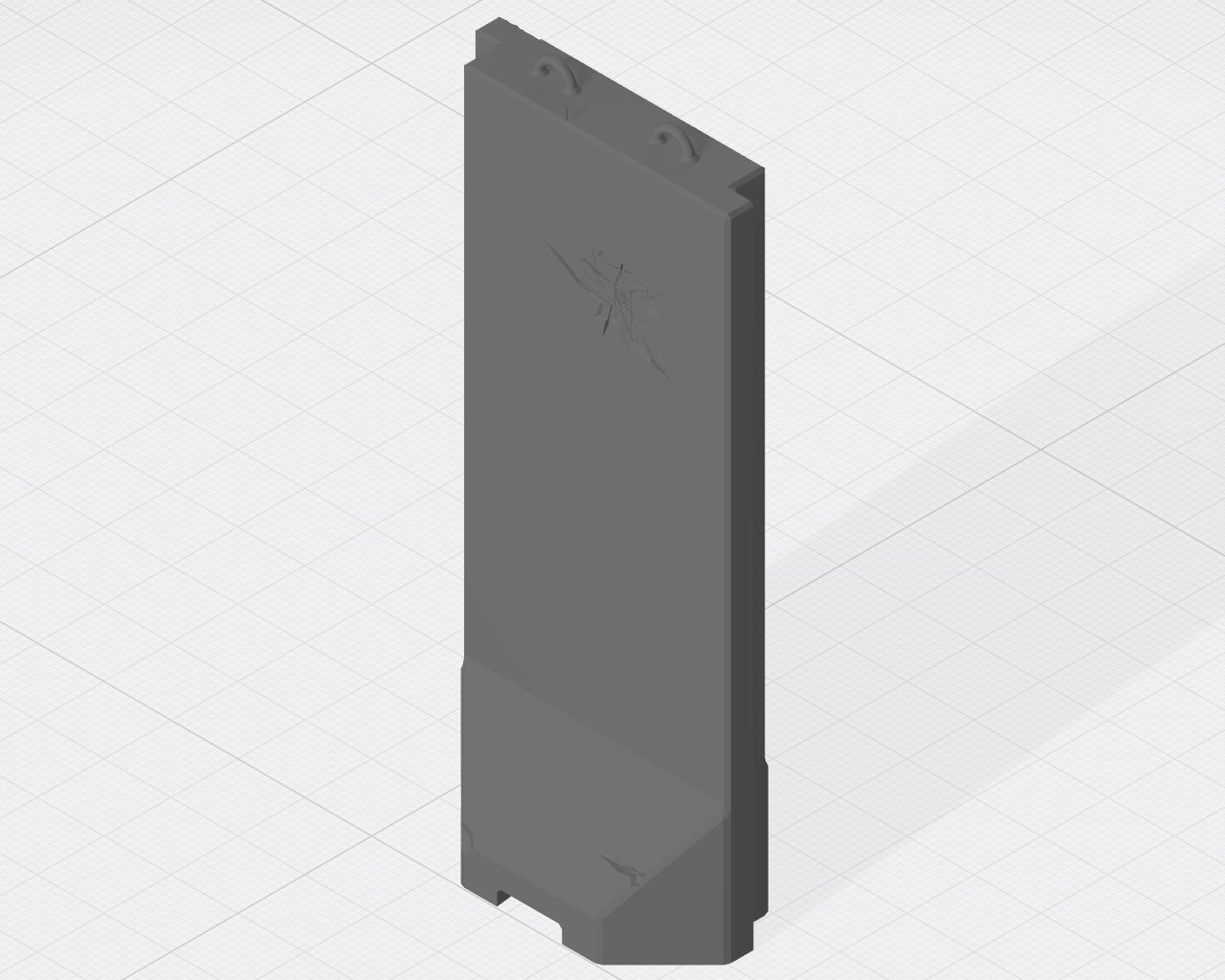 Force Protection  HESCO bastion barrier T-Wall K-Rail 3D print model_3