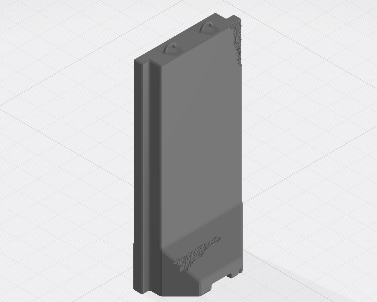 Force Protection  HESCO bastion barrier T-Wall K-Rail 3D print model_4