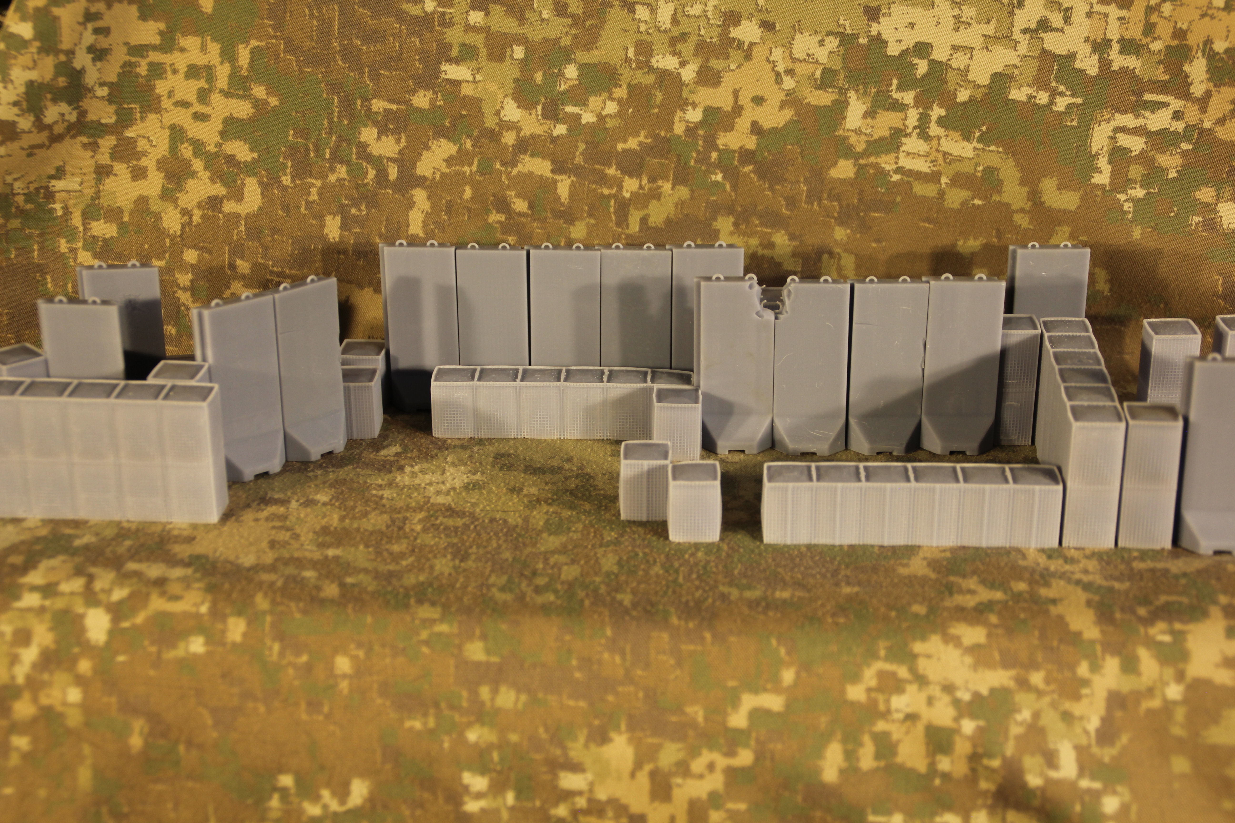 Force Protection  HESCO bastion barrier T-Wall K-Rail 3D print model_51