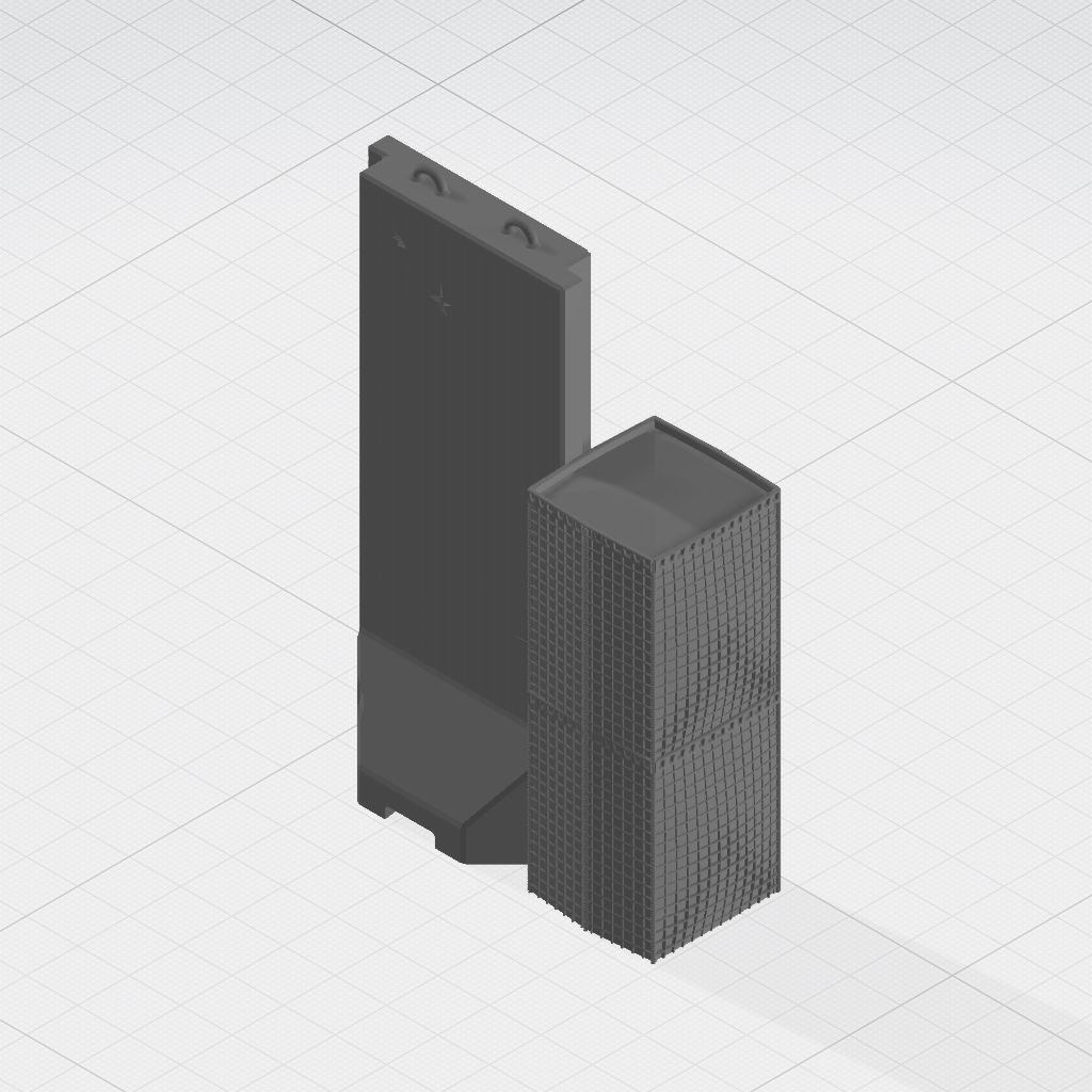 Force Protection  HESCO bastion barrier T-Wall K-Rail 3D print model_13