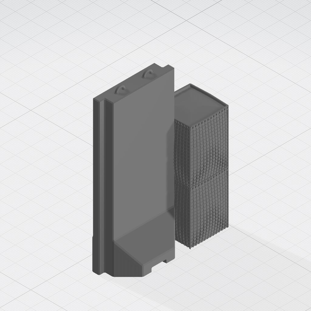 Force Protection  HESCO bastion barrier T-Wall K-Rail 3D print model_26