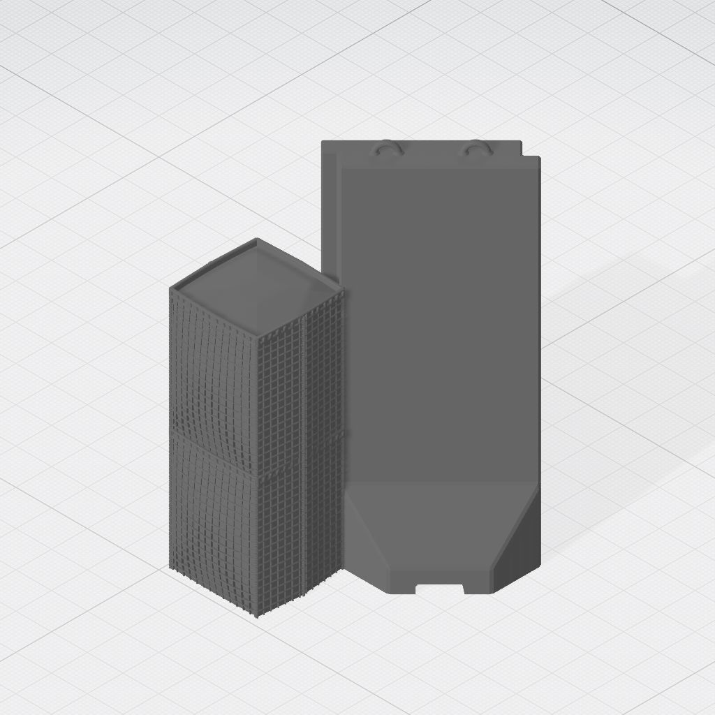 Force Protection  HESCO bastion barrier T-Wall K-Rail 3D print model_15