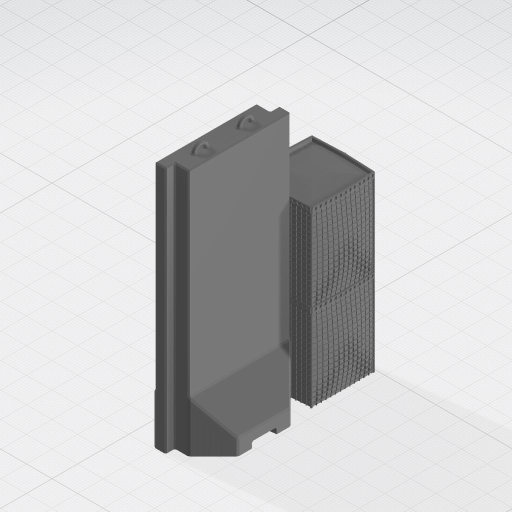 Force Protection  HESCO bastion barrier T-Wall K-Rail 3D print model_16