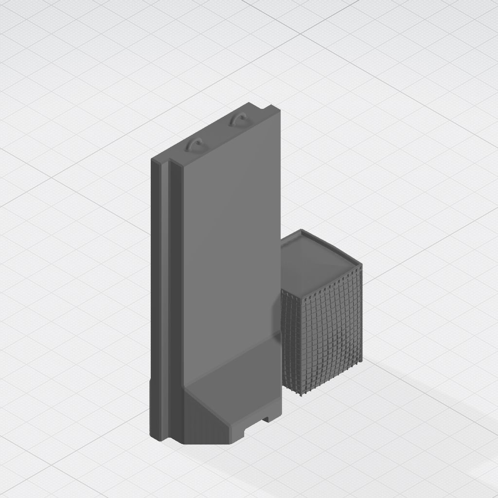 Force Protection  HESCO bastion barrier T-Wall K-Rail 3D print model_31