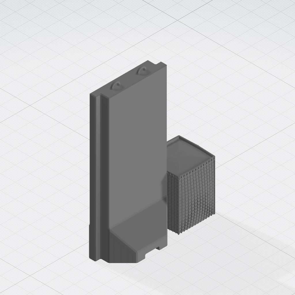 Force Protection  HESCO bastion barrier T-Wall K-Rail 3D print model_22