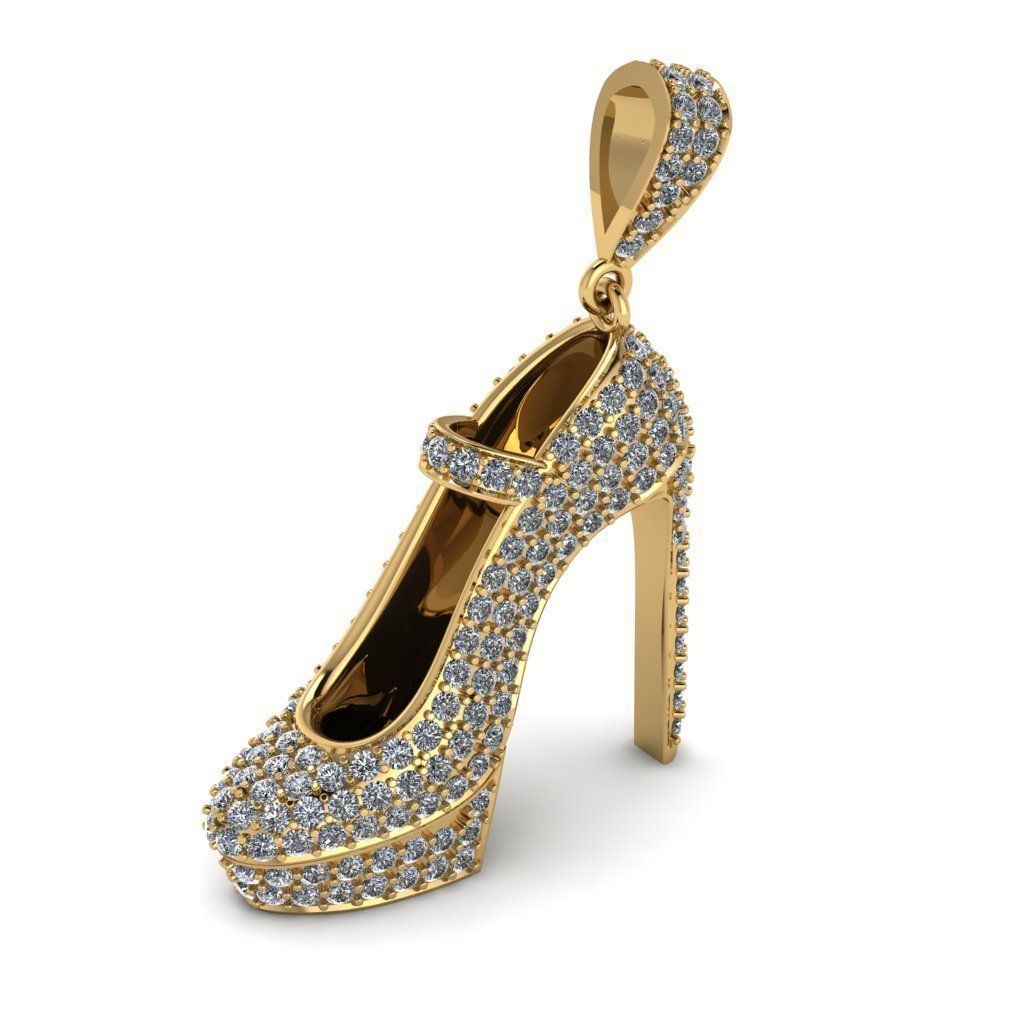 High Heal Shoe Pendant  Free 3D model_5