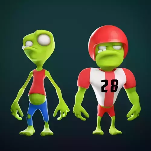 Stylized Zombies II Big Boy and Silly 