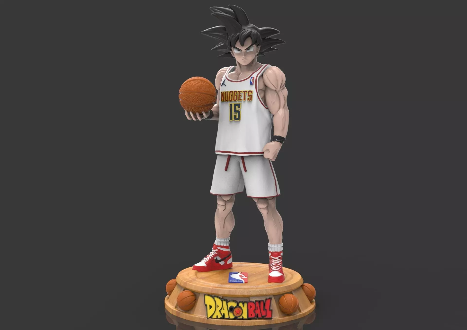 Goku Basketball NBA Denver Nuggets action figure Dragon Ball Z 3D print model