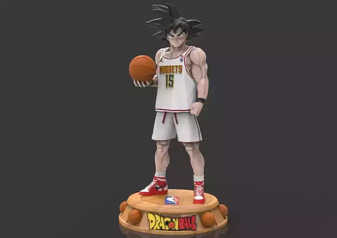 Goku Basketball NBA Denver Nuggets action figure Dragon Ball Z 3D print model