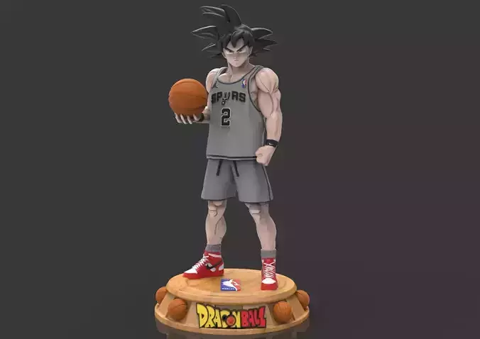 Goku Basketball NBA San Antonio Spurs action figure 3D print model