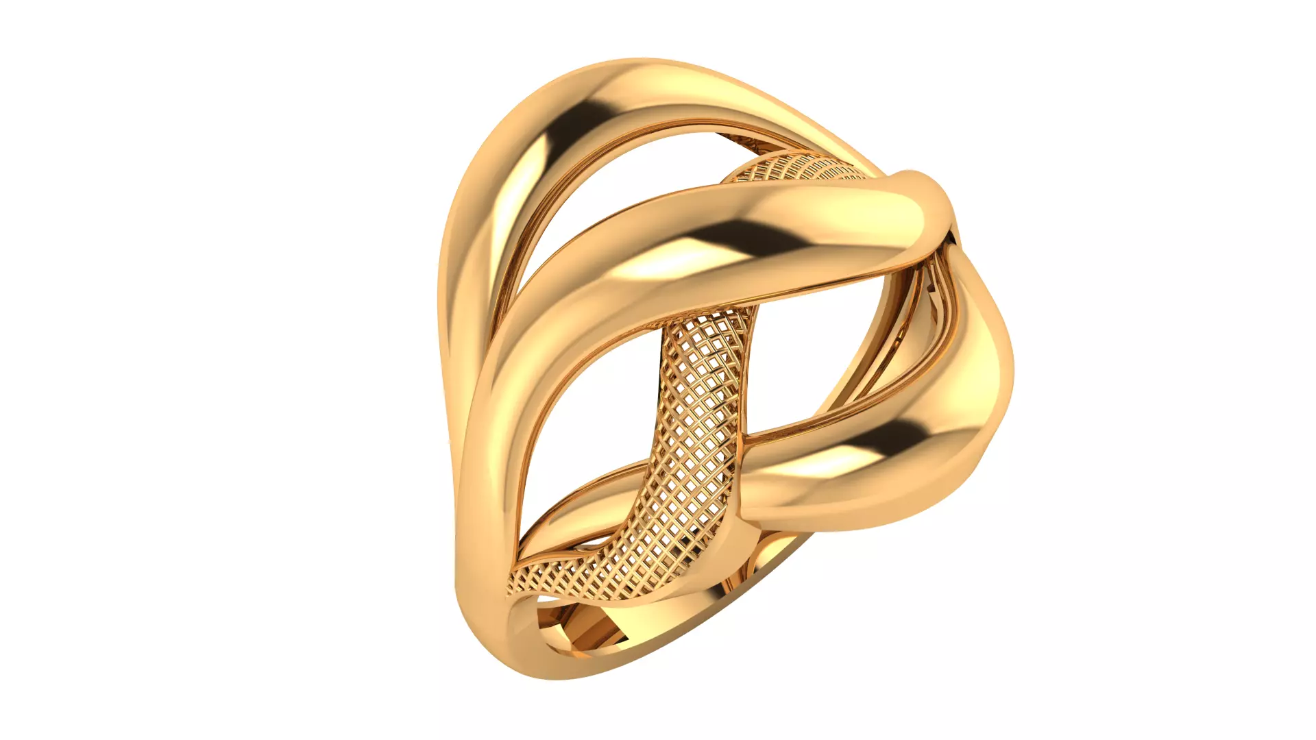 Tangled Ring 3D print model_0