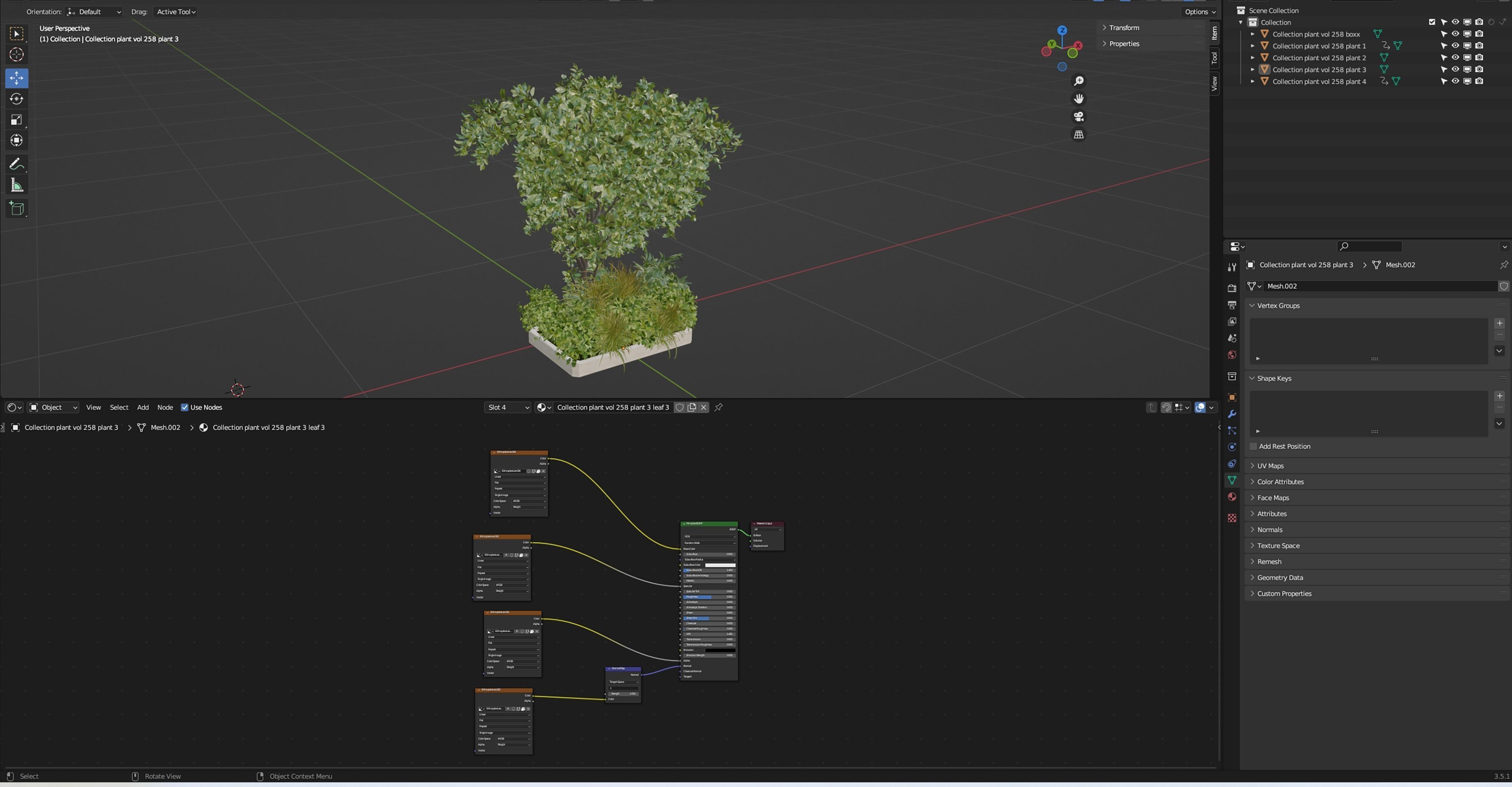 Collection plant vol 258 - blender model  3D model_5
