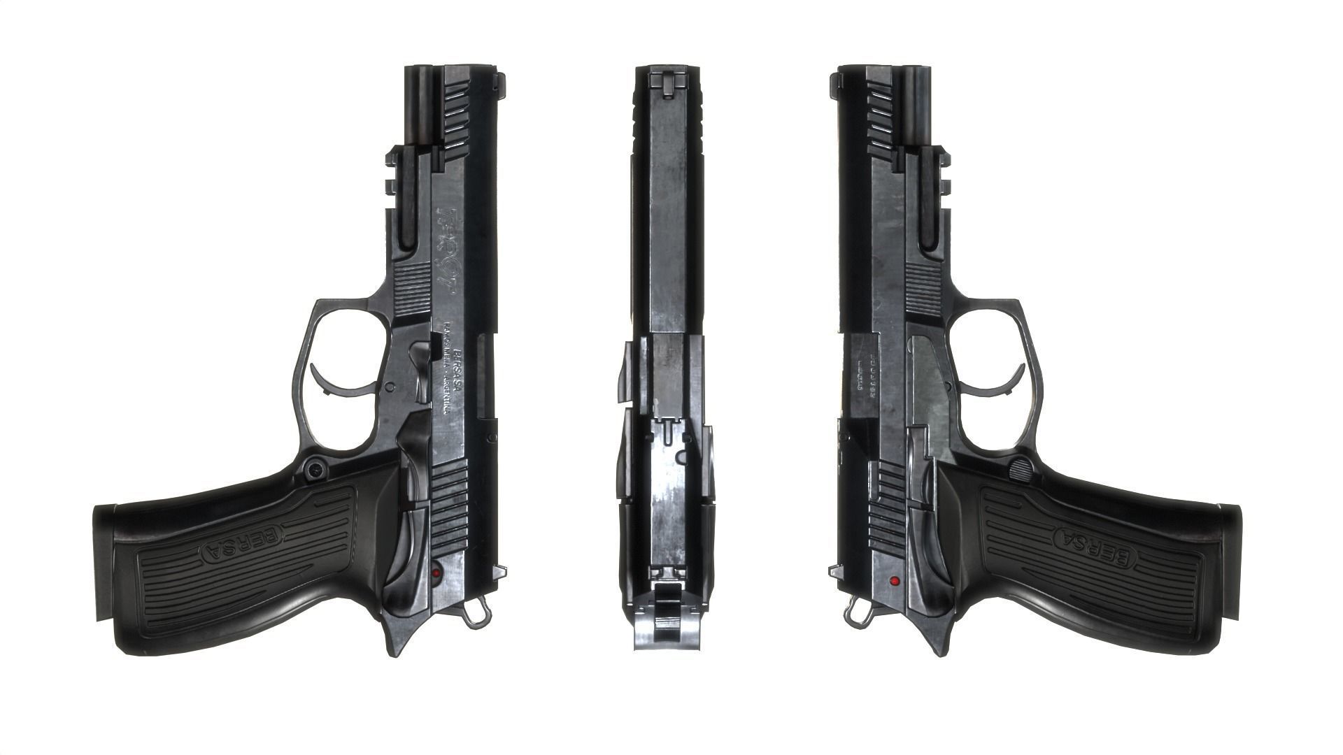 BersaTPR9 Pistol - Game model Low-poly 3D model_7