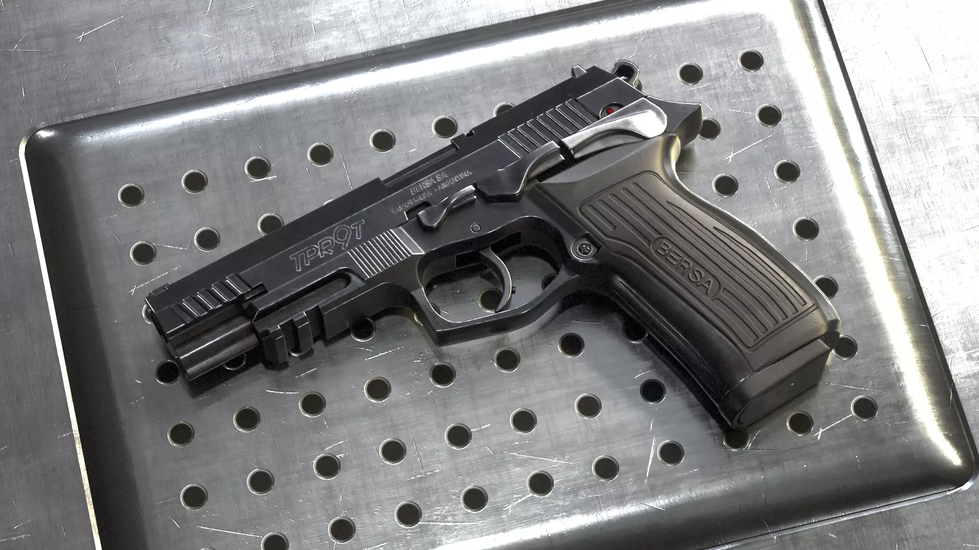 BersaTPR9 Pistol - Game model Low-poly 3D model_0