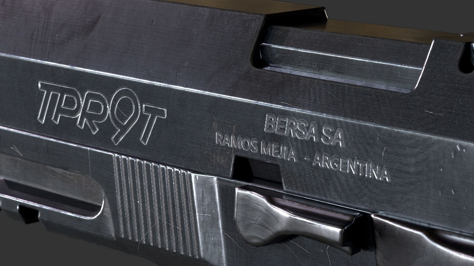 BersaTPR9 Pistol - Game model Low-poly 3D model_6
