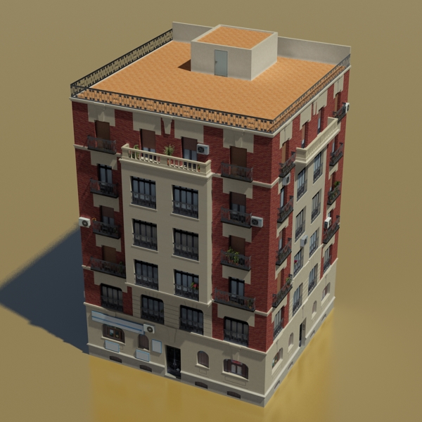 Building Collection 25-28 Low-poly 3D model_57