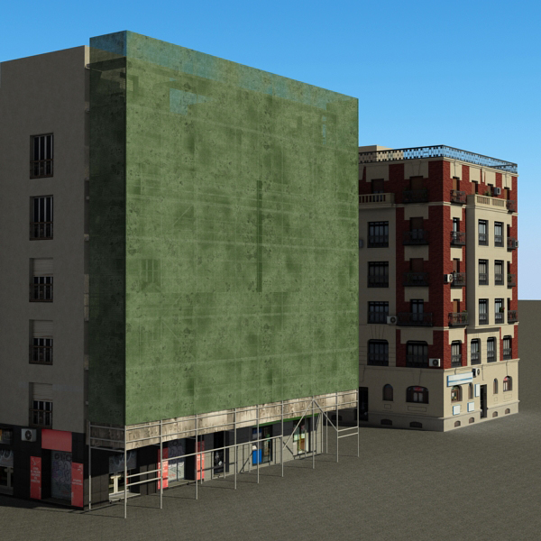 Building Collection 25-28 Low-poly 3D model_2