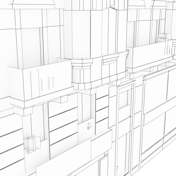 Building Collection 25-28 Low-poly 3D model_19