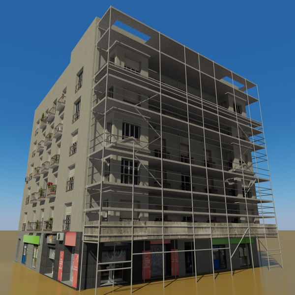 Building Collection 25-28 Low-poly 3D model_38