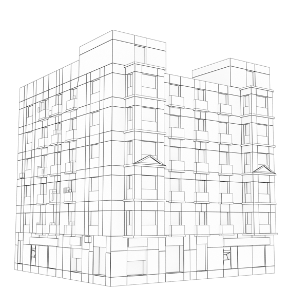 Building Collection 25-28 Low-poly 3D model_51