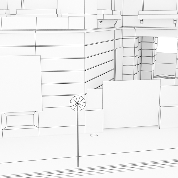 Building Collection 25-28 Low-poly 3D model_33