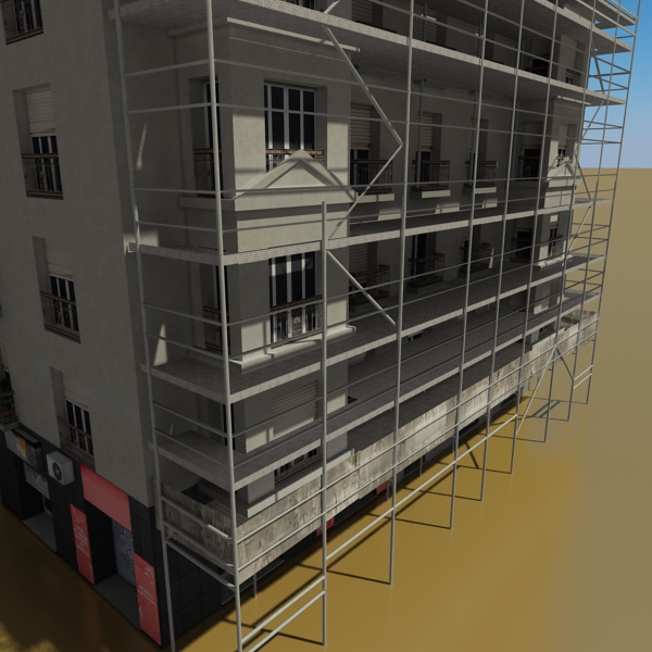 Building Collection 25-28 Low-poly 3D model_41