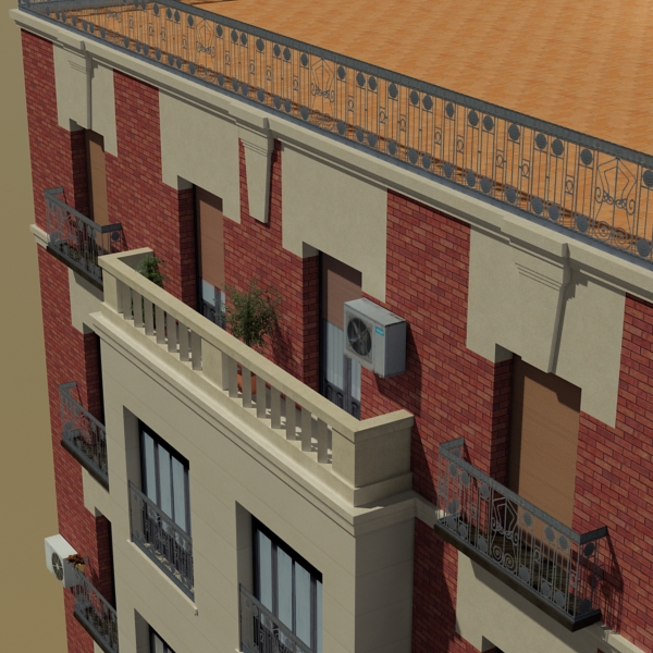 Building Collection 25-28 Low-poly 3D model_63