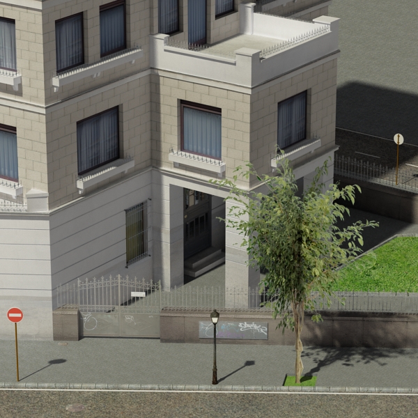 Building Collection 25-28 Low-poly 3D model_24