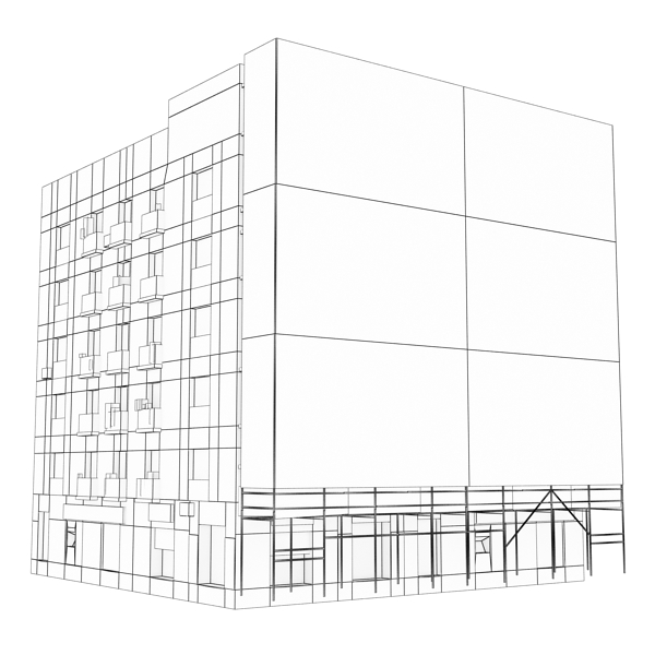 Building Collection 25-28 Low-poly 3D model_50