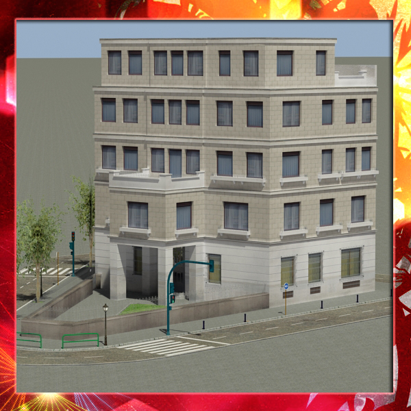 Building Collection 25-28 Low-poly 3D model_20