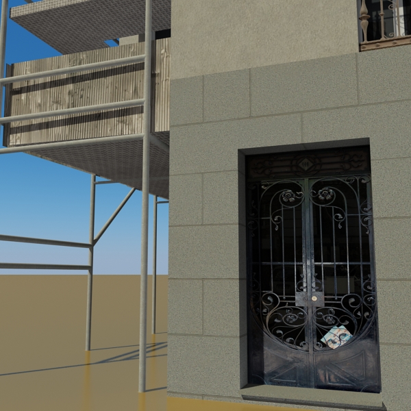 Building Collection 25-28 Low-poly 3D model_48
