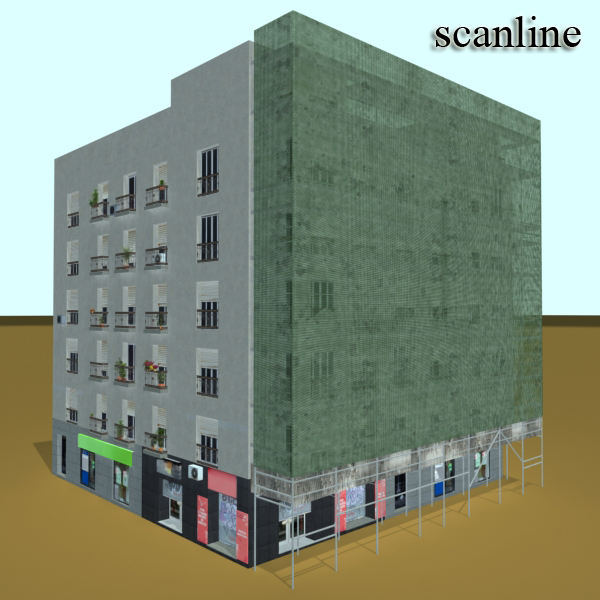 Building Collection 25-28 Low-poly 3D model_49