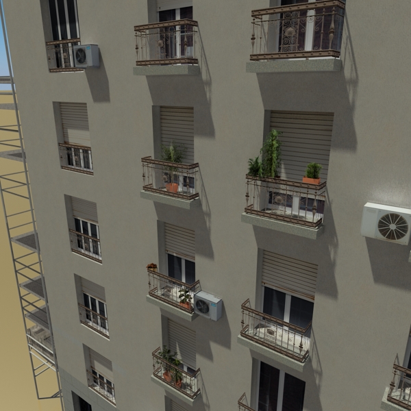 Building Collection 25-28 Low-poly 3D model_43