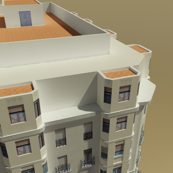 Building Collection 25-28 Low-poly 3D model_12