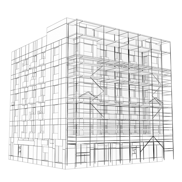 Building Collection 25-28 Low-poly 3D model_52