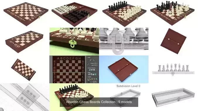 Wooden Chess Boards Collection