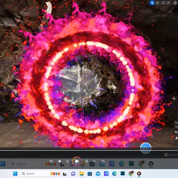 Unreal engine 5 particles animation FX 3D model