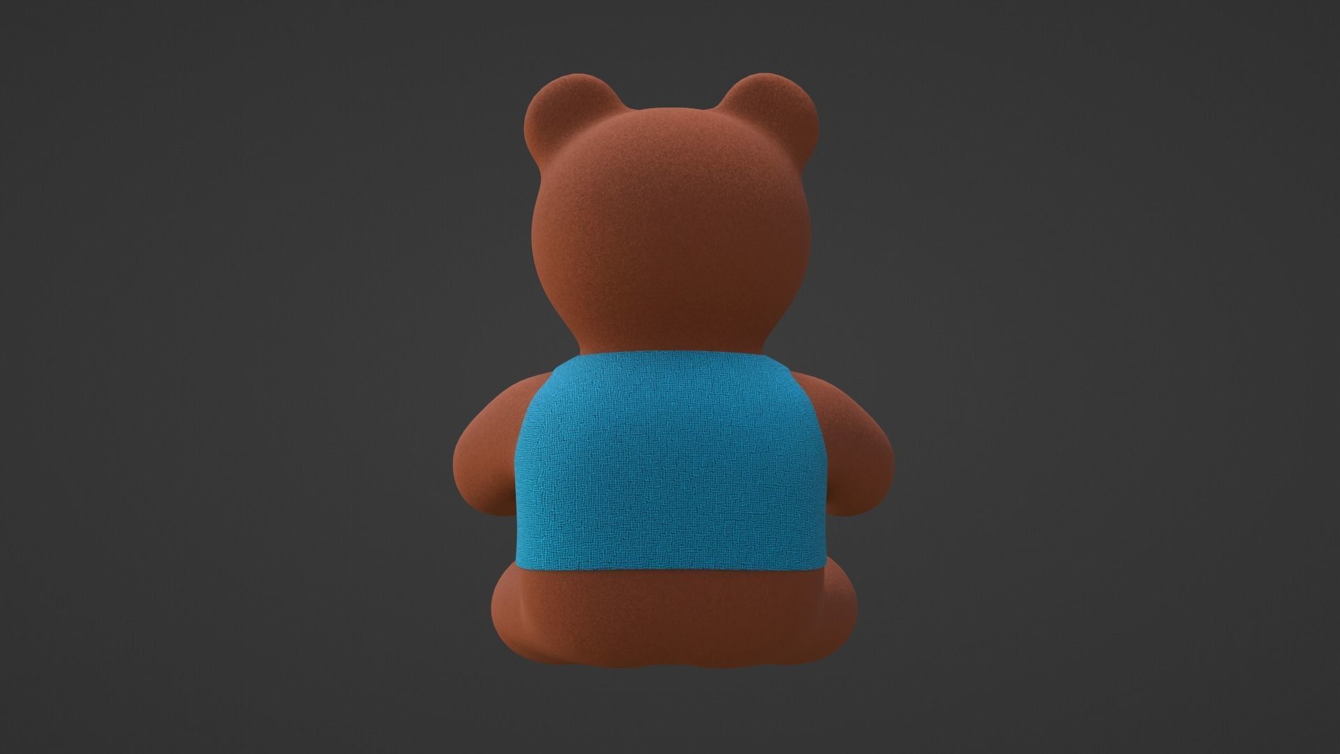 Teddy Bear Toy Brown Stuffed 3D model_21