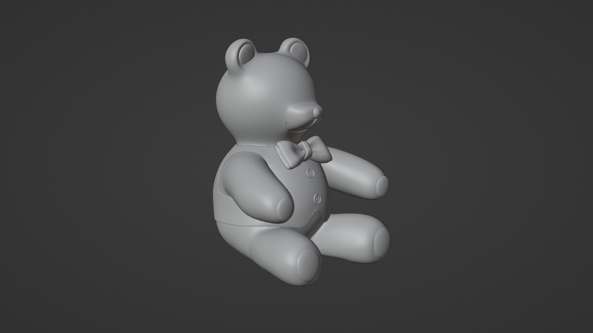 Teddy Bear Toy Brown Stuffed 3D model_10