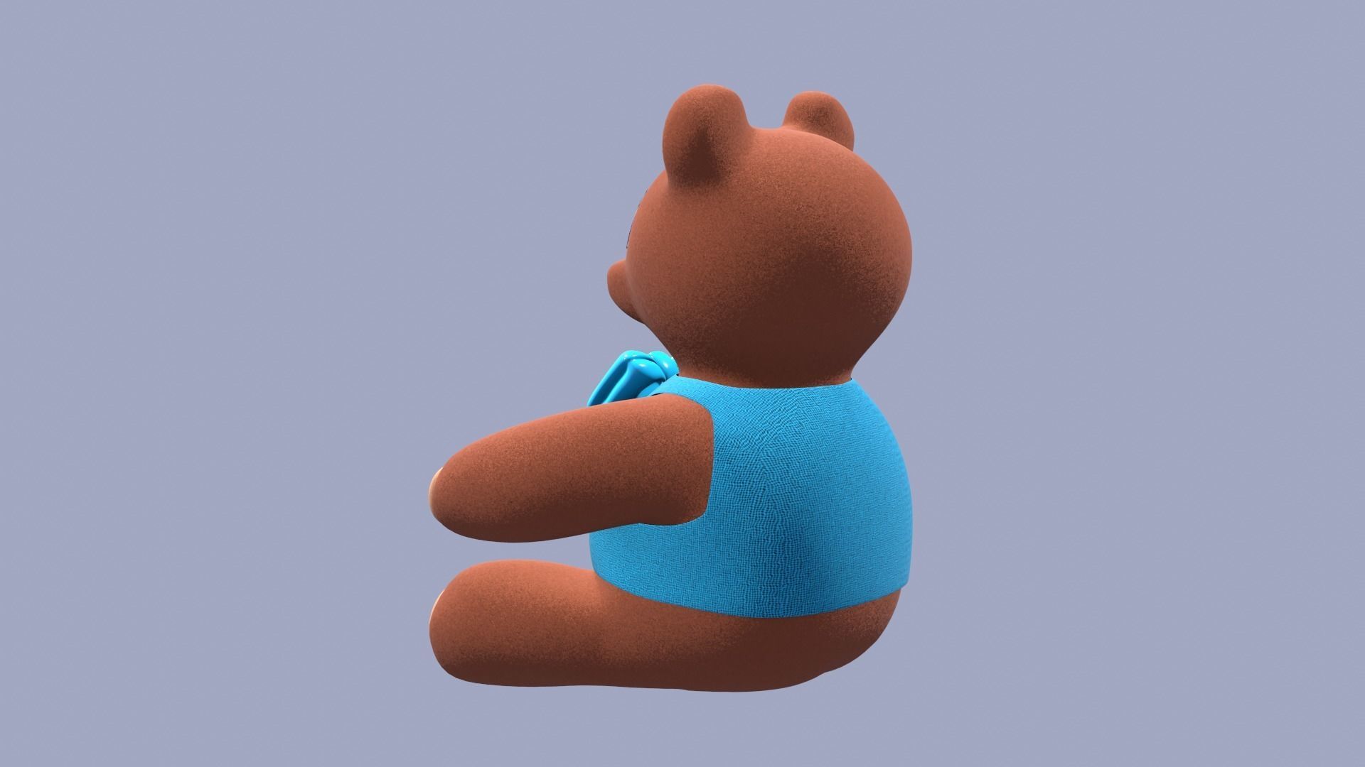 Teddy Bear Toy Brown Stuffed 3D model_25