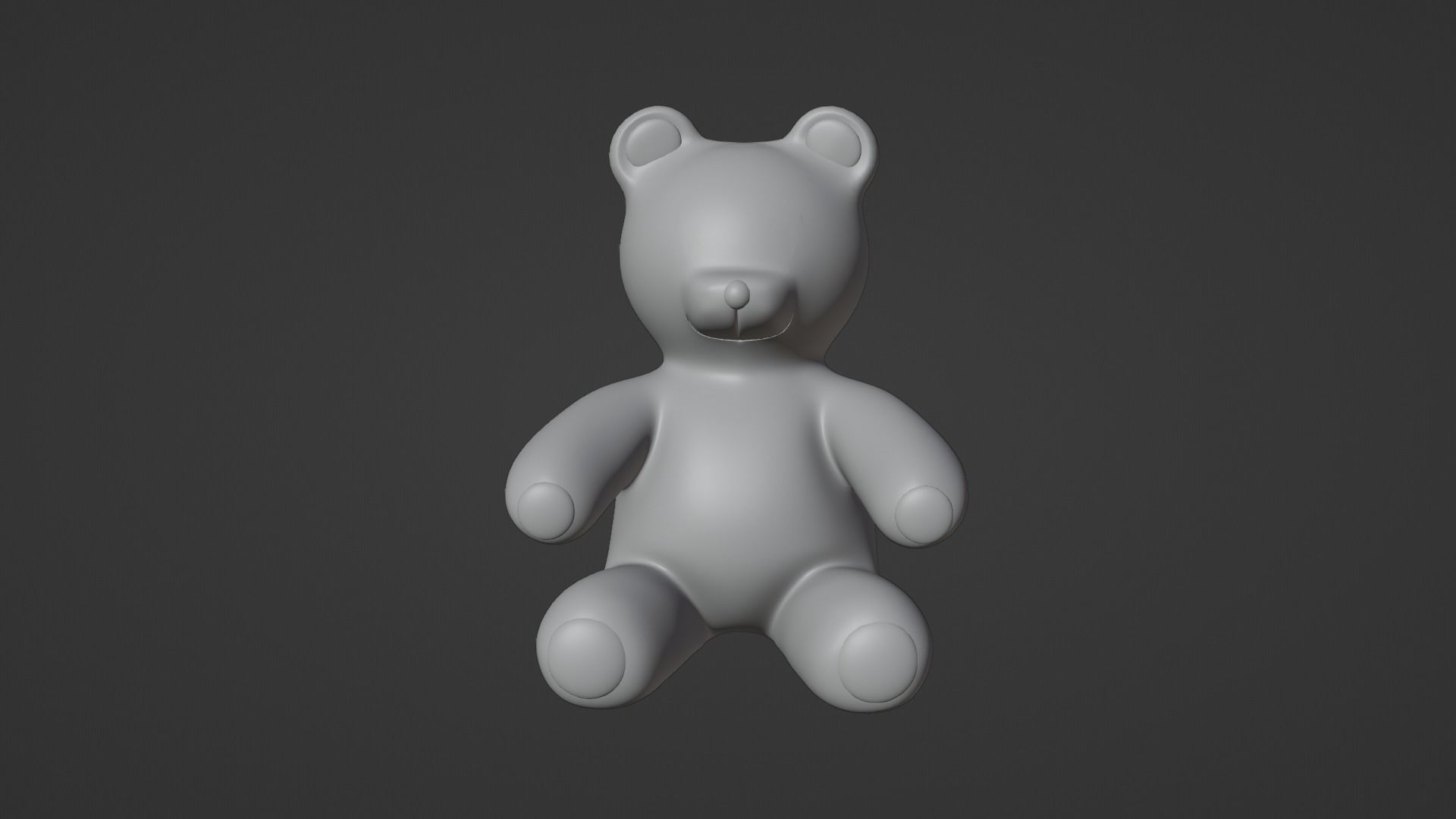 Teddy Bear Toy Brown Stuffed 3D model_7