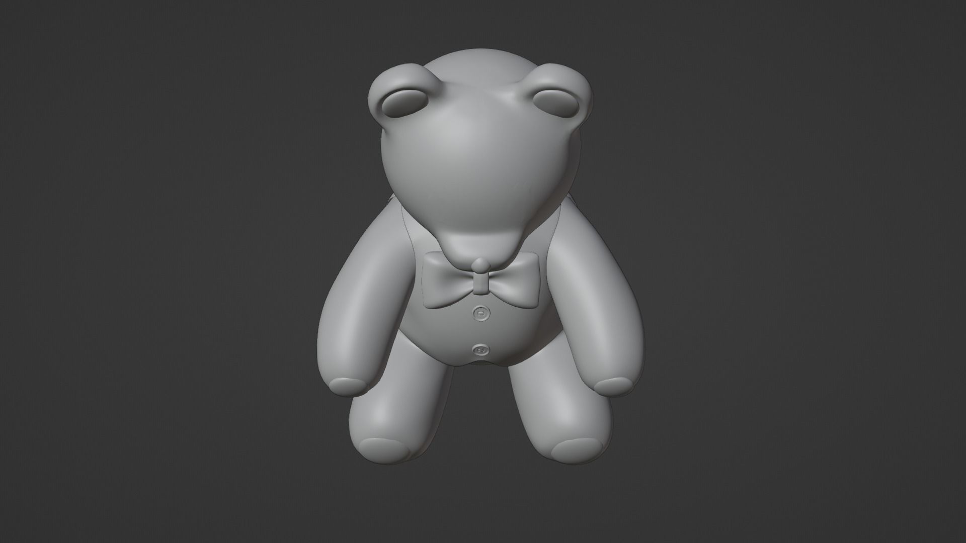 Teddy Bear Toy Brown Stuffed 3D model_17