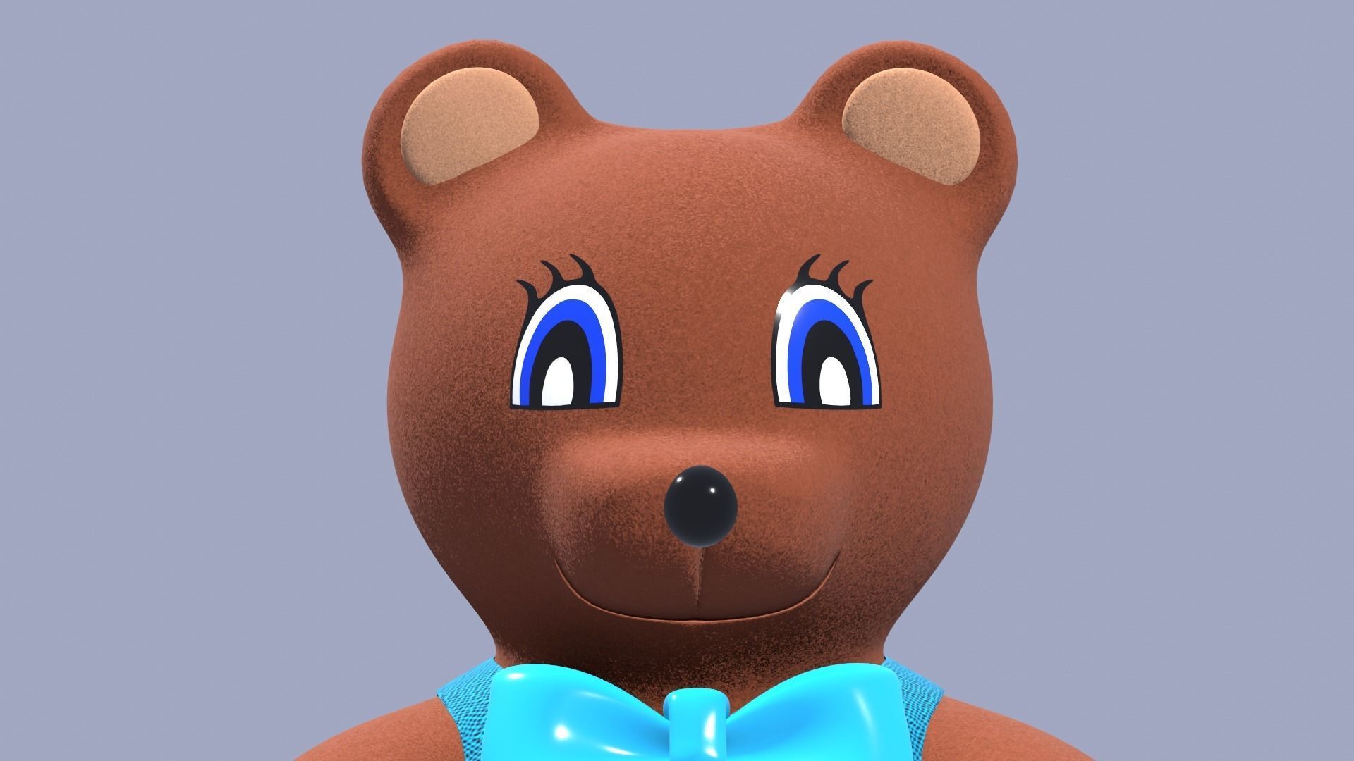 Teddy Bear Toy Brown Stuffed 3D model_27