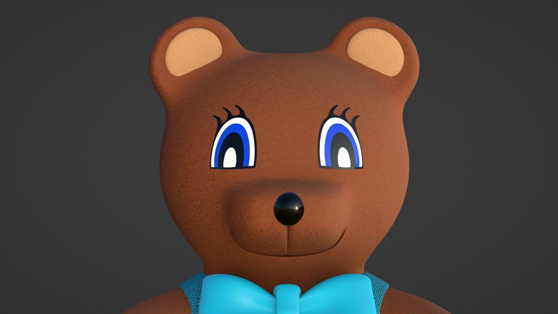 Teddy Bear Toy Brown Stuffed 3D model_26