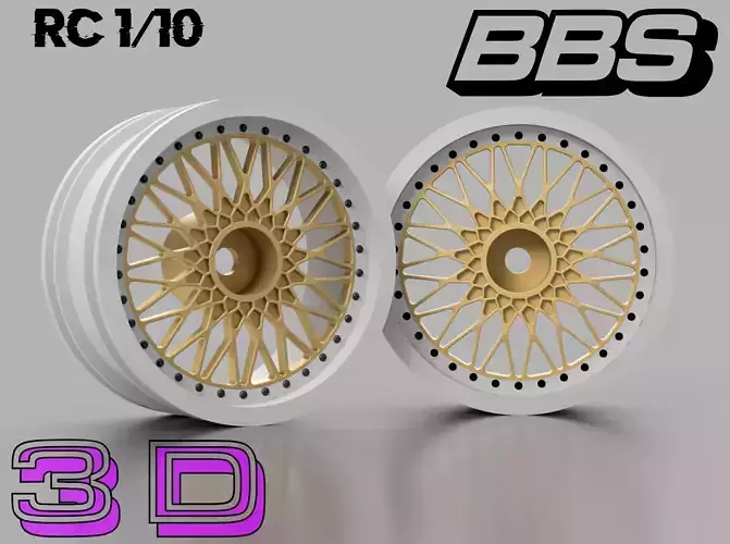 RC Rim BBS RS replica - scale 1-10 3D print model