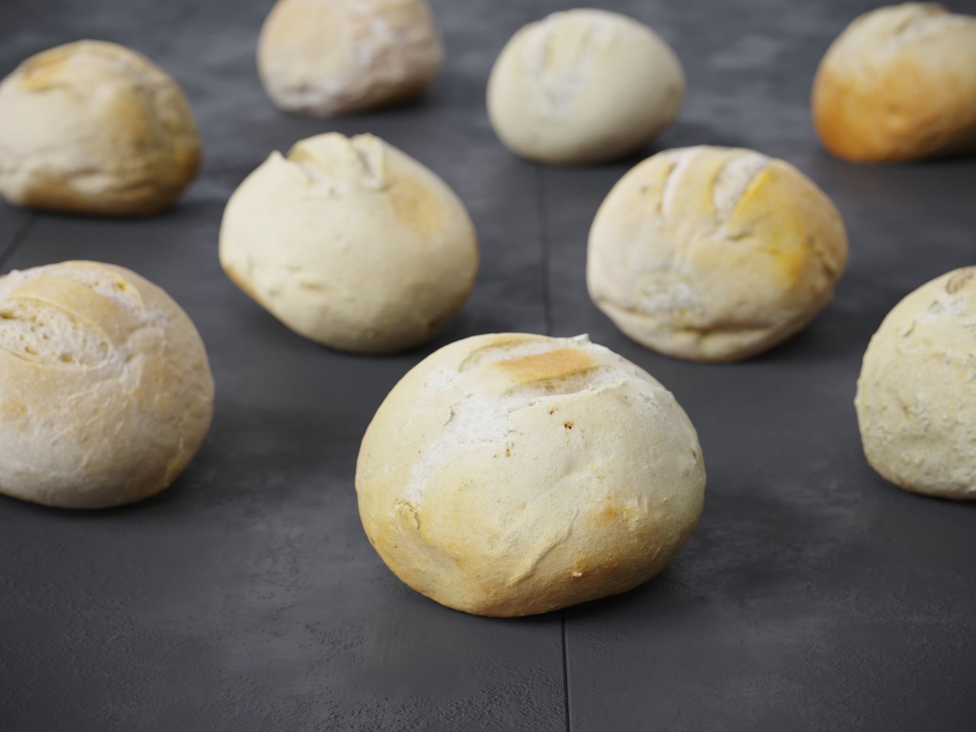 Crusty Rolls Low-poly 3D model_3