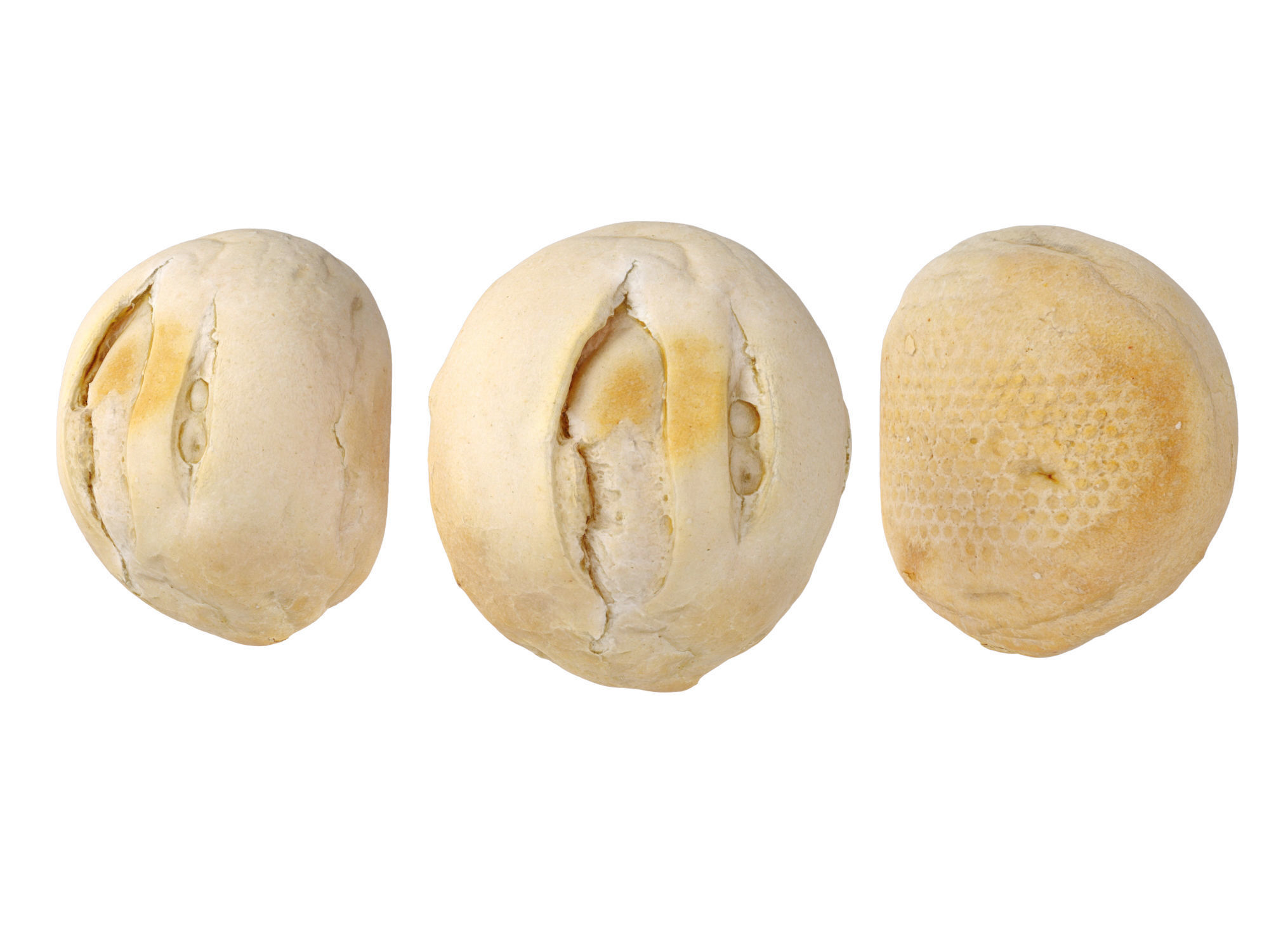 Crusty Rolls Low-poly 3D model_6