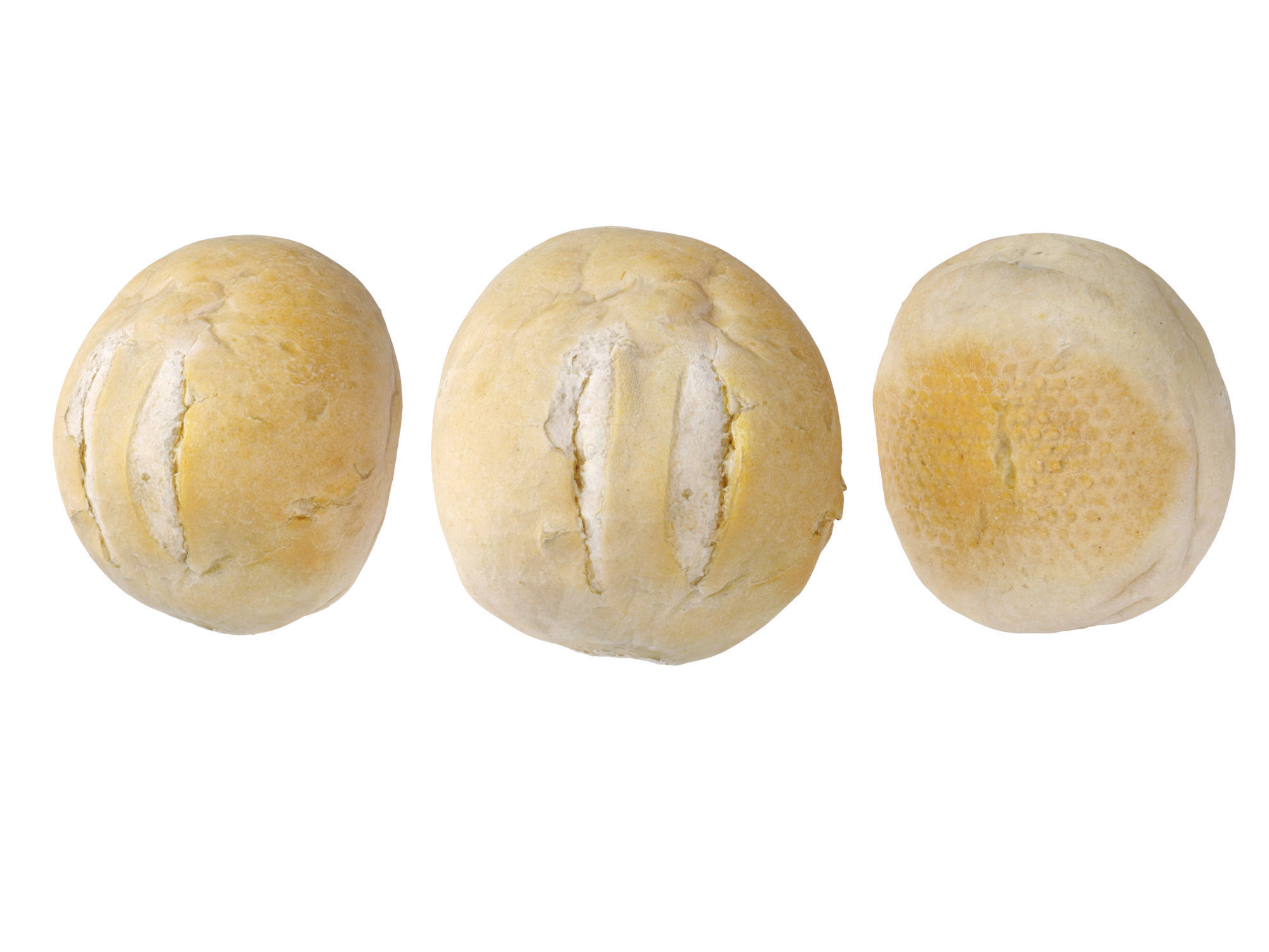 Crusty Rolls Low-poly 3D model_9